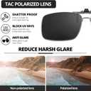 FIMILU Clips on Sunglasses Over Prescription Glasses for Men WomenPolarized Reduce Glare UV400 protection Metal Frame