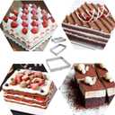 Cake Ring,Cake Mold,Rectangle Cake Tin,Adjustable Rectangle Mousse Mold from 5.9" to 11",Square Shaped Mousse Cake Cutter Baking Mold Pastry Baking Tool for Cake, Party Dessert(Height:10 cm)