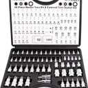 TOMMARS 60-Pc Master Torx Bit Socket and External Socket Set 1/4", 3/8", 1/2" Drive, S2 Steel Bits, CRV Sockets E4-E24, T6-T70,TT6-TT70,TP8-TP60