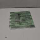 Art3d 10-Sheet Kitchen Backsplash Tiles Peel and Stick, Self Adhesive Wall Tile Sticker for Kitchen Island Bathroom Laundry Room RV Renter 12" x 12" - Jade Green