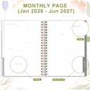 And Per Se 2026 Planner with Pattern, A4 Size-Daily, Weekly & 18-Monthly Planner, Daily Schedule, Monthly Tabs, 100 GSM Thick Paper(Botanical Floral) (Flower02)