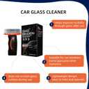 2 x Glass Oil Film Remover for Car, Roll-On Glass Compound with Cleaning Board, All-Weather Windshield Kit, Easy-to-Apply and Clean
