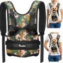 Pawaboo Pet Dog Front Carrier Backpacks, Legs Out Pet Carrier Backpack for Dogs, Adjustable Easy-fit Dog Chest Carriers for Small Medium Dogs Hands Free for Travel Hiking Cycling Camping, S, Camo