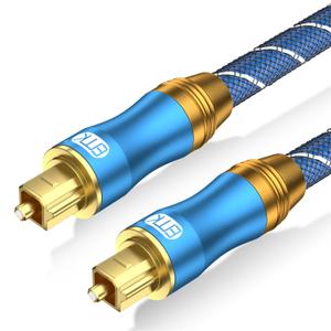 EMK Digital Optical Audio Cable Fiber Optical Toslink Cable SPDIF Audio Cable Male to Male Cord for Home Theater, Sound Bar, TV, PS4, Xbox, PlayStation & More (15Feet/4.6M)