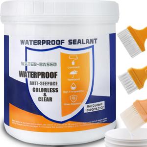 35.27oz Invisible Waterproof Agent - Transparent Polyurethane Anti-Leakage Sealant Coating for Roof, Walls, Bathroom, Kitchen | Indoor/Outdoor Use | Crack Repair & Multi-Surface Protection