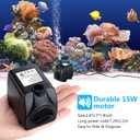 CWKJ Fountain Pump, 220GPH(15W 900L/H) Submersible Water Pump, Durable Outdoor Fountain Water Pump with 7.2ft2.2m Power Cord, 3 Nozzles for Aquarium, Pond, Fish Tank, Water Pump Hydroponics