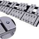 Foldable 30 Note Glockenspiel Xylophone Wooden Frame Aluminum Bars Educational Percussion Musical Instrument Professional Percussion Instrument Set for Adults & Students
