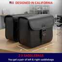 Nomad Motorcycle Saddlebags 16L (8Lx2) Universal Throw Over Saddle Bag for Cruiser, Touring & Chopper Bikes Heavy Duty, Waterproof, Secure Numeric Lock, Easy Mount, Rider Storage