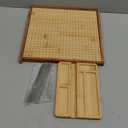 7.7in Squares Blocking Board, Handcrafted Knitting Blocking Mat with 18 Fixation Rods, Professional Wooden Stand for Crochet Work, Rubber Wood Material with Storage Tube and Croche