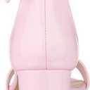 Allegra K Women's Block Low Heels Ankle Strap Sandals (Pink)