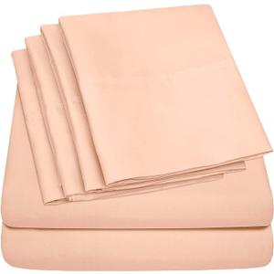 6 Count Peach Sheets Twin Size