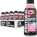 Protein2o 15g Whey Protein Isolate Hydration Drink Plus Energy & Focus, 350mg of Electrolytes, Vitamins B5 & B6, Sugar Free, Cotton Candy, 16.9 oz Bottle (Pack of 12), BB 11/22/26