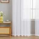 Curtains Made Of Tulle Milk Color 98x41, Pack Of 2