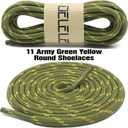 2 x DELELE Round Work Boot Laces: Heavy Duty Hiking Shoe Laces for Boots 2 Pair