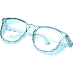 Safety glasses Goggles Nurses Protective Eyewear - Anti Fog Square Frame Stylish Clear Glasses for Women Men (A17, A13)