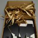 Jutom 100 Pcs Mini Favor Boxes Extra Small Candy Boxes Paper with Gold Ribbon for Christmas Thanksgiving Day Birthday Wedding Anniversary Supplies(2 x 2 x 2 Inch,Black)