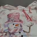 Artoid Mode Xmas Trees Let It Snow Snowman Christmas Table Runner, Seasonal Winter Holiday Kitchen Dining Table Decoration for Home Party Decor 