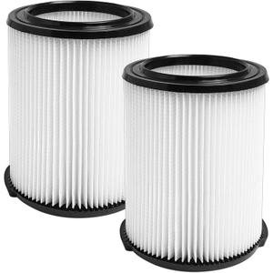 2 Pack VF 4000 Filter for Ridgid Shop VacStandard Wet/Dry Vacuum Filter Replacement Vf4000 Compatible with RIDGID Vacs Wet Dry 5-20 Gallon&6-9 Gallon Husky Vacuum-ridged Shop Vacuum Filter