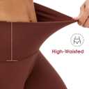NANJI High Waisted Leggings for Women - Buttery Soft Yoga Pants, Squat Proof Stretch Workout Running Casual Leggings (Brown, L)