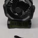 Portable Camping Fan Rechargeable 20000mAh Battery Operated Oscillating USB C Battery Powered Fan with LED Lantern, Head Rotation,Timer, Remote Auto, Hook for Tents Travel Outdoor Beach Home Green (Large)