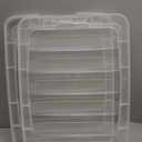 IRIS USA 4-Pack Storage Bins with Lids, 13 Quart, Made in USA Stackable See-Through Organizing Solution Latches Durable Nestable Containers Secure Pull Handle, BPA-Free Plastic