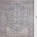 Kuden 8x10 Large Area Rug, Machine Washable Area Rug with Non-Slip Backing, Vintage Style, Soft, Easy Clean, Low Pile Rug for Living Room, Bedroom, Dining Room, 8' x 10' Rectangular
