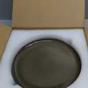 LERATIO Ceramic Plates Set of 6, 8.5 Inch Reactive Glaze Light Weight Porcelain Salad Plates, Modern Shape Dinnerware Dishes Set for Microwave&Dishwasher &Oven Safe, Scratch Resistant-Chestnut