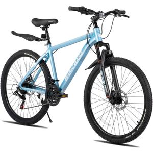 HILAND 26 27.5 Inch Mountain Bike, Mens and Womens Aluminum Frame MTB with 21 Speeds, Dis Brake, Hardtail Bicycle for Adults