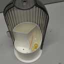 Toothbrush Holders with Sliding Lid, Rotating 3 Slots Bathroom Organizer Countertop, Tooth Brush Toothpaste Holder Bathroom Counter Stand Sink Organizer Caddy for Vanity Makeup Brushes Holder (White+Transparent Black)