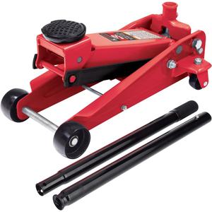K Tool International 63131B 3 Ton Automotive Service Floor Jack for Garages, Repair Shops, and DIY, Portable, Compact, 6,000 lbs. Capacity, Hydraulic Lifting Range 5.5" - 8.75", Heavy Duty Steel, Red