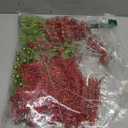 48 Pcs 12 Inch Christmas Tree Picks Christmas Red Green Artificial Curly Berry Stems Ornaments Glitter Artificial Berry Stems Branches Decorative Sticks for Xmas Tree Topper Wreath Craft Vase Filler