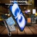 3 x SU - iPhone 16 Premium Gray Suede Magnetic Case - SU.Shield Slim & Protective Design, Compatible with MagSafe, Wireless Charging Suede Phone Case for iPhone 16 (6.1") (Dark Grey (Suede))