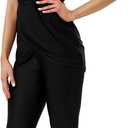 Muslim Swimsuits for Women Modest Full Cover Swimwear Short Burkini Top Pants Hijab Islamic Swimsuit 3Pcs Rashguard (Large, Black)