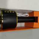 BONAOK Wireless Bluetooth Karaoke Microphone, 3-in-1 Portable Handheld Mic Speaker Machine for All Smartphones, Gifts to Girls Boys Kids Adults All Age Q37(Black Gold)