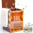 chemotex 38L Foldable Towel Warmer for Bathroom Large Capacity Blanket Warmer , 4-Temp Settings, 90-Min Auto Shut Off Timer, Anti-Tip, Towel Warmer for Bathroom, Spa