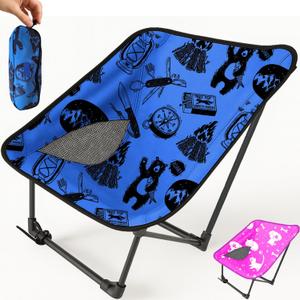 Youth and Kids Camping Chair | Ultra Lightweight, Foldable and Heavy Duty | Ideal Indoor/Outdoor Kid Chair for Camping, Beach, Sports and Lawn