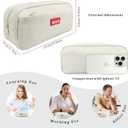 3 x Pencil Case Large Capacity pencil pouch cute pencil case stationery supplies pencil bags School Supplies for Student Teen Girs Boys (white)