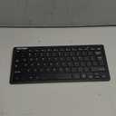TECKNET 2.4G Wireless Keyboard - Mini Compact Keyboard with Media Hotkeys, 12-Month Battery Life, Compatible with PC, Desktop, Laptop, Smart TV - Black