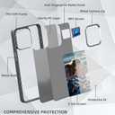 Smart Ink Phone Case,Compatible with iPhone 14 Promax,Custom Image Display AI Cell Phone Case,Electronic Ink Phone Case,Anti-Drop Silicone DIY Phone Case,Gray