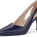 IDIFU IN3 High Closed Toe Heels Women's Pumps Stiletto Pointed Toe Dress Shoes for Women Comfortable Cut Out Wedding Bride Bridesmaid Guest Prom Work Office Dressy Trendy Fashion Classic Pumps Shoes Size 8