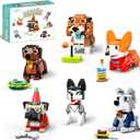 6pack Party Favors Mini Dogs Building- Compatible with Lego Set for Boys 8-14, Adorable Animals Building Sets, Party Favors Birthday Gift for Kids 8-12 (754PCS)