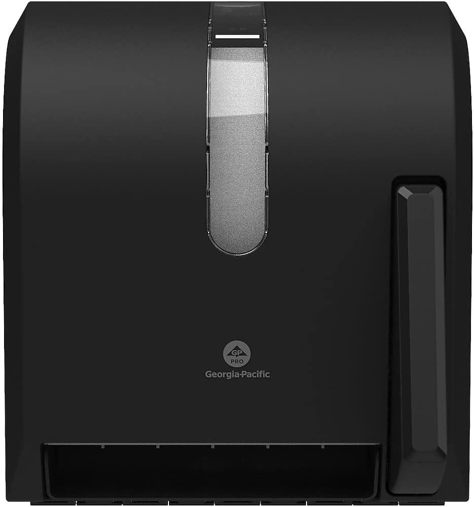 Georgia-Pacific Push Paddle Roll Paper Towel Dispenser by GP PRO, 54338A, Black