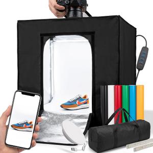 SHOTTIXA 24" Photo Studio Light Box with LED & 6 Backdrops