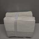 Storage Baskets for Clothes Fabric Cotton Rope Storage Basket bins with Handles, Decorative Woven Basket for Living Room,Closet Organizer Blankets Tall 2 bags White/Black Line, L14W11H14