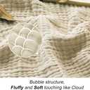 EMME Cotton Throw Blanket Large 50"x70" Gifts for Women 100% Muslin for Couch Breathable Gauze All Season Light Tan Soft and Lightweight Pre-Washed