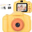 Mafiti Kids Camera, 26MP HD Mini Selfie Digital Camera for Kids, Toddler Camera1080P Video, Outdoor Toy for Holiday, Birthday Xmas Gift for 3-8 Years Old Girl Boy (Orange)