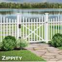3.8ft H x 4.1ft W (1 Gate) Zippity Manchester Gate Kit, White Vinyl Picket Fence Gate Kit for Manchester Fence Panels, Gate for Backyard, Patio, Outdoor, & Garden Fence, ZP19019