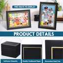 Tenceur 100 Pcs Graduation Paper Picture Frames with Easel 4 x 6 Inch Cardboard Photo Frame Standing Kids Art Photo Cards Bulk for DIY Crafts Collage Display Classroom Wedding(Black)