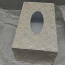 CHI AN HOME Rectangular Capiz Tissue Box Cover, Decorative Mother of Pearl Inlay Tissue Box Holder for Bedroom, Bathroom, Kitchen, and Office, Rectangle Tissue Box Cover White (10.25 x 5.9 x 4.33)