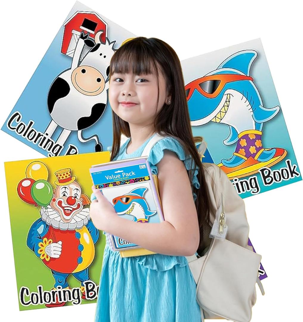 72-pack of Kid's Coloring Books ~ Great Party Favors! Assorted Designs